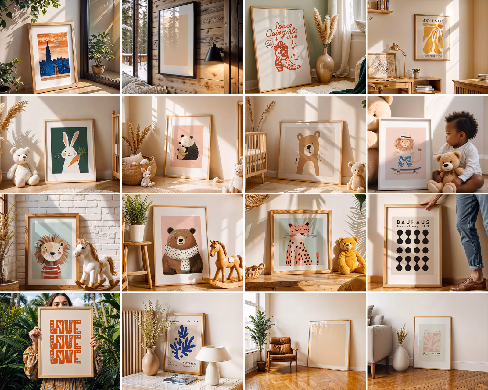 editable PSD wall art frame mockups editable PSD wall art frame mockups